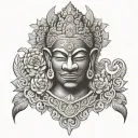 Cambodian thigh tattoo tattoo design idea