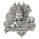 Cambodian thigh tattoo tattoo design idea