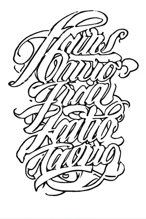 Chris fancy script font tattoo design idea