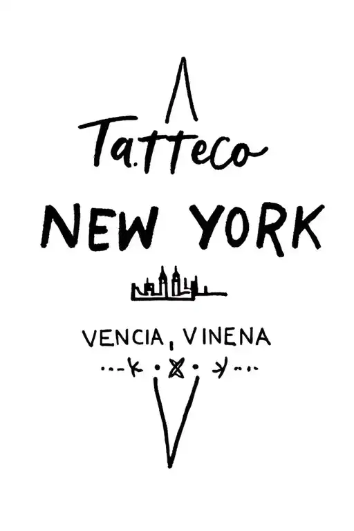 New York, Venice, Vienna tattoo design idea