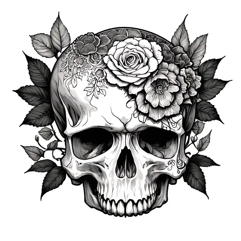 skull tattoo design idea