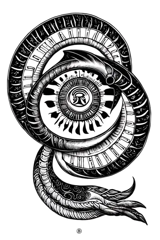 egyptian ouroboros tattoo tattoo design idea