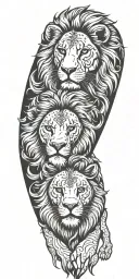 punjabi lion inspired using tattoo design idea