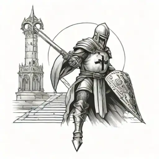 knight templar tattoo design idea