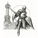 knight templar tattoo design idea