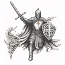 knight templar tattoo design idea