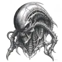 xenomorph tattoo design idea