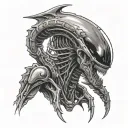 xenomorph tattoo design idea
