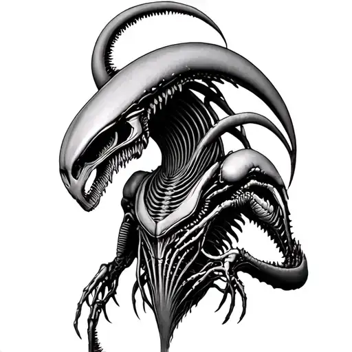 xenomorph Alien movie scenes tattoo design idea