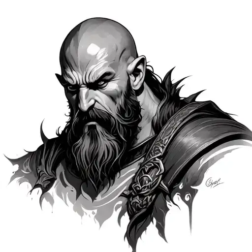 kratos tattoo design idea
