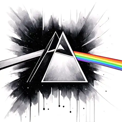 pink floyd prism tattoo design idea