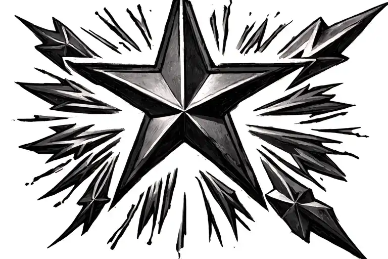 Roman numeral 13 stars tattoo design idea