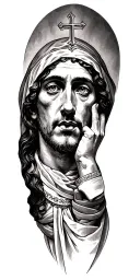 Catholic tattoo design idea