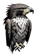hawk tattoo design idea