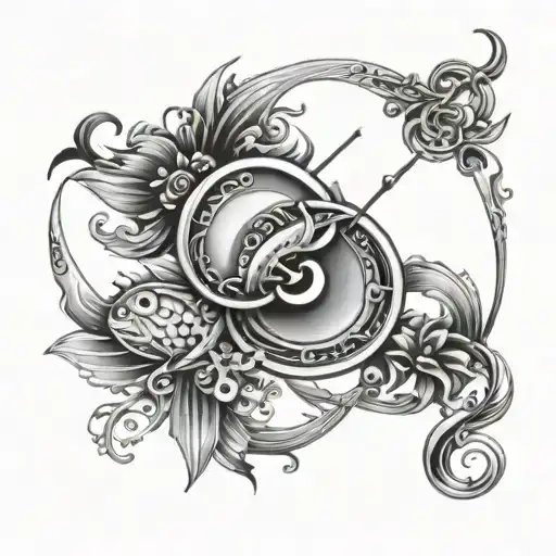 pisces libra tattoo design idea