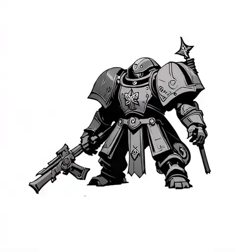 Warhamer 40k Ultramarines tattoo design idea
