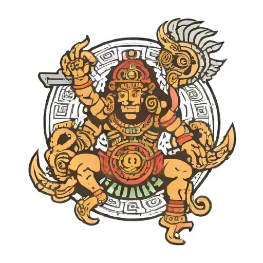itzamna mayan god tattoo design idea