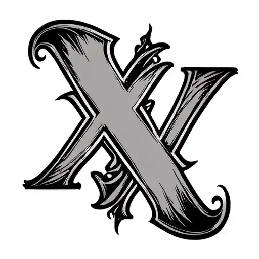 The letters X and V incorporated tattoo design idea