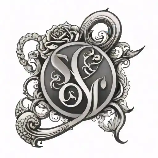 name incorporated Sam mother and son symbol  tattoo design idea