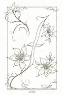 letter L E made tattoo design idea