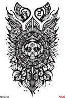 symbolize my journey, include symbols for music, love, passion, healing, growth, water, honey, and the number 24 tattoo design idea