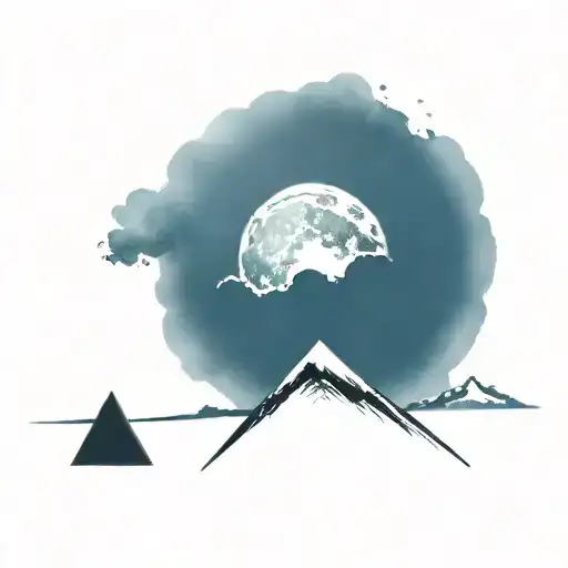 Dark side of the moon, wish you were here tattoo design idea