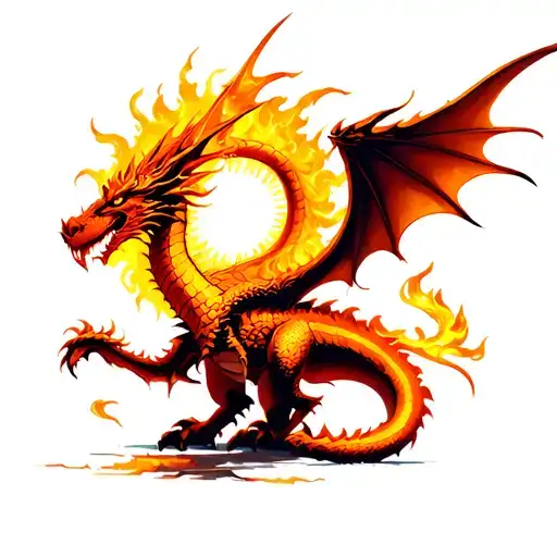 the god of sun and fire dragon slayer tattoo design idea