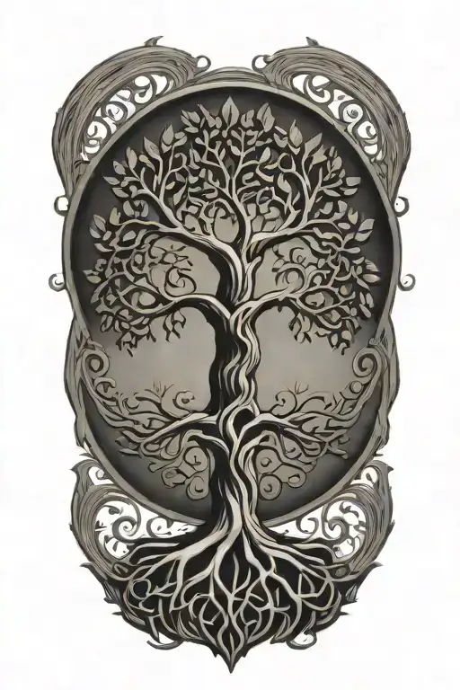 tree of life "Family First" tattoo design idea