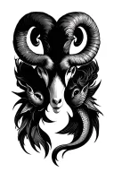 Aries Virgo pisces sign mixed tattoo design idea