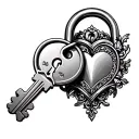 Lock And Key Couple tattoo design idea