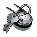Lock And Key Couple tattoo design idea