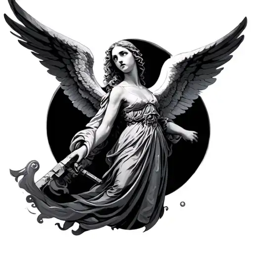 Angel War tattoo design idea