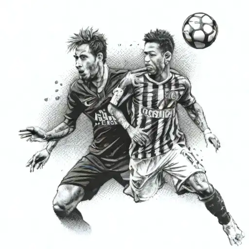 neymar jr and akashi seijuro tattoo design idea