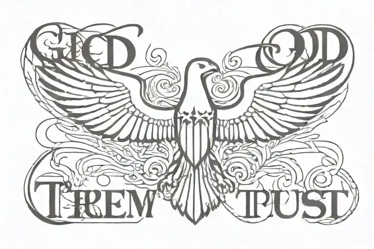 in god we trust est 2006 tattoo design idea