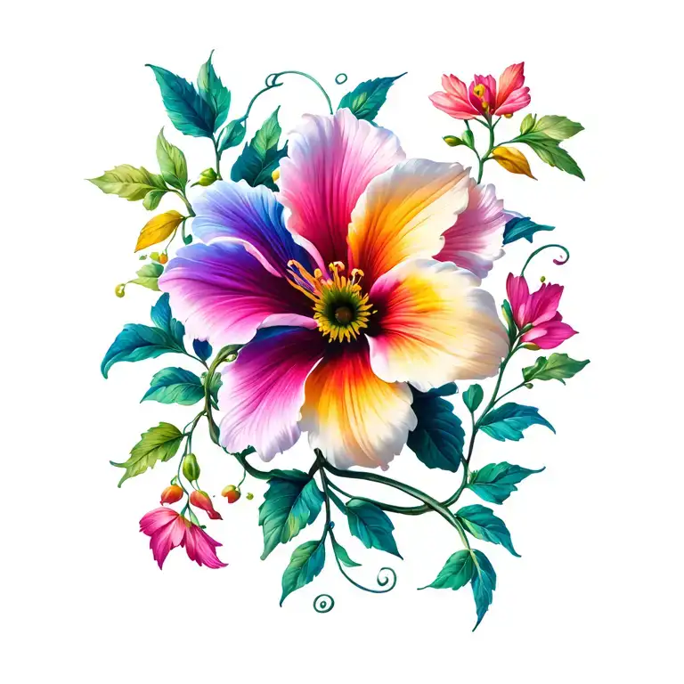 flower vine wrapping tattoo design idea