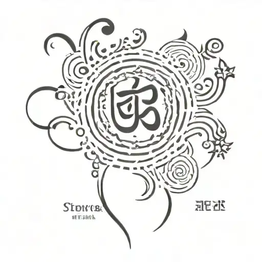 sanskrit shloka with artwork tattoo design idea