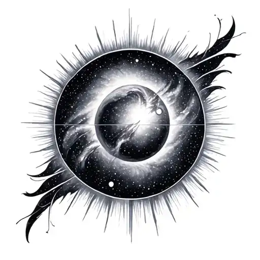 galaxy consciousness / perception tattoo design idea
