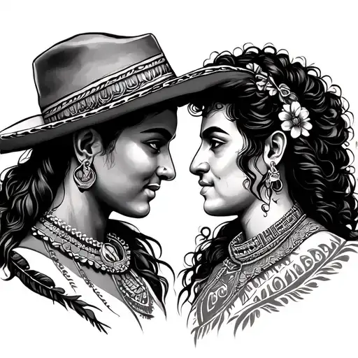 Tattoo that represents a friendship between a Mexican and a Colombian tattoo design idea