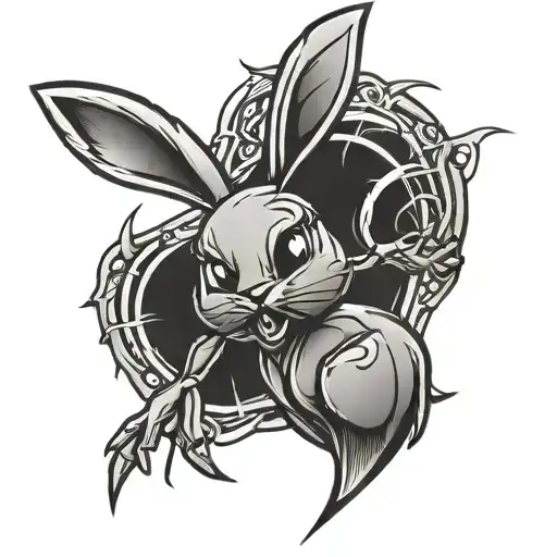 playboy bunny logo made out of a spider tattoo design idea