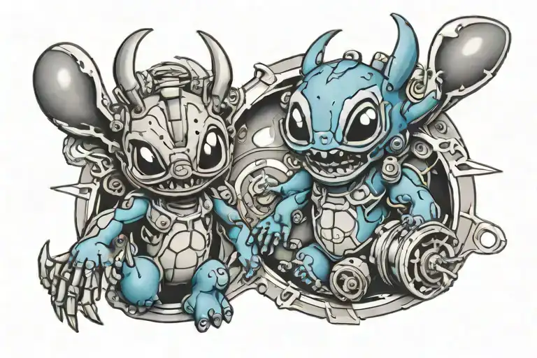 lilo and stitch  tattoo design idea
