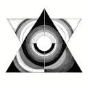 3 circles in triangle tattoo design idea