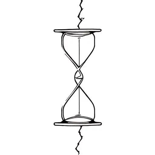 dumb broken hourglass tattoo design idea