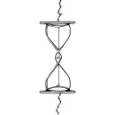 dumb broken hourglass tattoo design idea