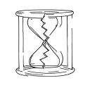 dumb broken hourglass tattoo design idea