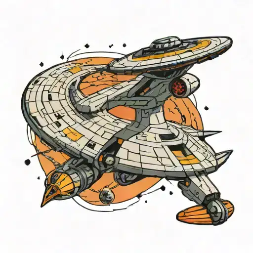 star trek enterprise ship tattoo design idea