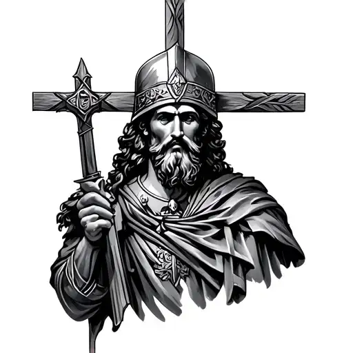 soldier of Christ  tattoo design idea