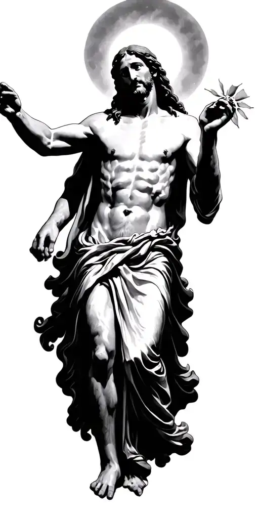 Jesus Ascension tattoo design idea