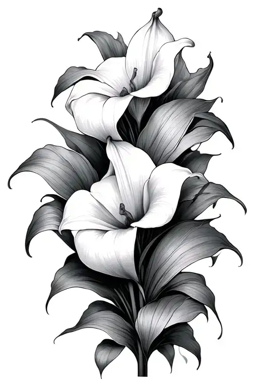 If love could have saved you you would have lived forever with calla lilies on the spine tattoo design idea