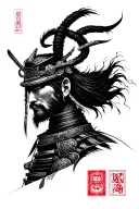 1992 "mascar samurai tattoo design idea