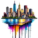 cincinnati skyline tattoo design idea